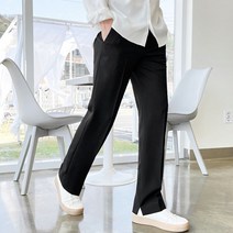 맨타임 남성용 PQE 와이드 트임 데일리 슬랙스 팬츠