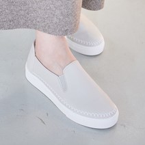 여성용 슬립온 스티치 포인트 패션 운동화 로건