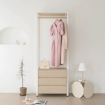 스칸디나 큐브 드레스룸 시스템 서랍 행거 오크 방문설치, 화이트오크