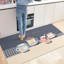주방을 위한 주방같은 귀여운 방수 발매트, 카페