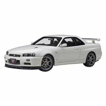 오토아트 레프리카 닛산 스카이라인 GT R V SPEC 2 자동차 모형 AA774061WH, 화이트