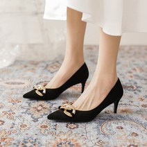 명양피프 여성용 발등 비즈 미들힐 패션 구두 YT_RA2887