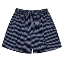 플레이즈 남성용 배색 체크 밴딩 와이드 반바지