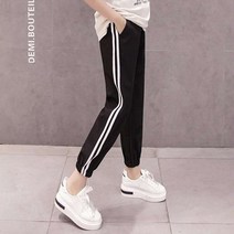 옆 스트라이프 캐주얼리 임산부 운동복 바지