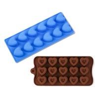 푸치코 실리콘몰드 하트 12구 + 투하트 15구 세트, 혼합색상, 1세트