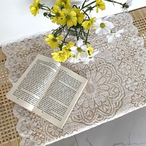 케이트가든 빈티지 레이스 테이블 매트, 중(90cm), 아이보리