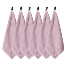 소프트터치 모달 고리수건 무지, 다크핑크, 6개