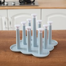 명양피프 라운드 물받침대 주방 컵건조대, 라이트블루, 1개