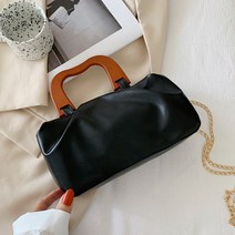 만두 레트로 우드 핸들 미니백 크로스백