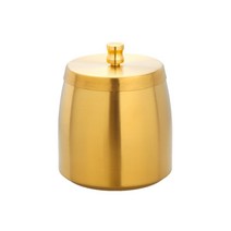 올나인 심플한 스테인레스 재떨이 원뿔형 커버 포함 S, 골드, 1개