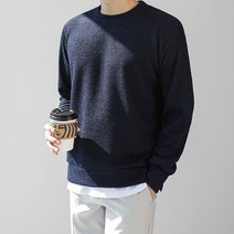 맨타임 SPZ 매력적인 소프트 트임 무지 맨투맨