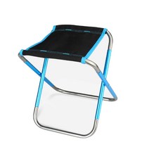 에프엘 알루미늄합금 접이식 미니 캠핑의자 L, 블루, 1개