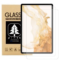 pines 파인글라스 태블릿 강화유리 풀커버 액정보호필름 2p, 투명