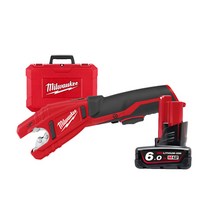 밀워키 12V 동파이프 컷터 베어툴 C12 PC-0C + 12V 6.0Ah 리튬이온 배터리 M12 B6, 1세트