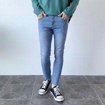 제제 남성용 컷팅 스크래치 슬림 스판 청바지