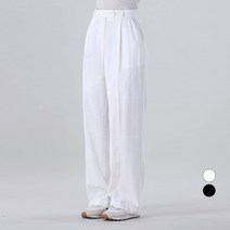 어썸어라운드 여성용 원버튼 비조 린넨 슬랙스