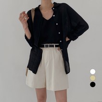 바블링브룩 여성용 린넨 라이크 썸머 셔츠 남방