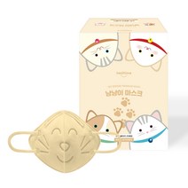 힐타임 냥냥이 마스크 소형, 25개입, 1개, 베이지