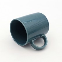 핸드메이드 도자기 통머그컵 400ml, 피콕, 1개