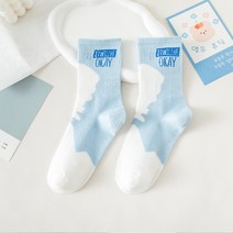 여성용 어반플렉스 스카이 골프 미드컷 양말, 블루