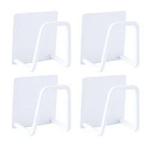 행복비전 3M 접착식 스텐 다용도 수세미 거치대 걸이, A타입 화이트, 4개