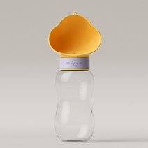 아티펫 반려동물 심플 휴대용 식수 물병, 옐로우(L), 1개