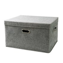 마켓에이 패브릭 접이식 다용도 수납함 M, 그레이, 1개