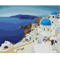 비바셀 캔버스형 보석십자수 DIY 세트 40 x 50 cm, 맘마미야, 1세트