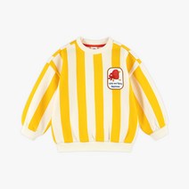 월튼키즈 아동용 버디 스트라이프 기모 티셔츠