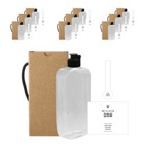 납작 페트 250ml + 볼록 블랙캡 + 심플 잡화L + 꿀병봉인 스티커 화이트 + 박스 세트, 10세트