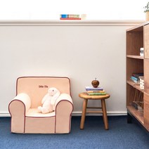 [이쯔] 포포 아기쇼파 / 유아 어린이 선물 책상 의자 소파, 색상선택:다크브라운