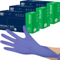 브릭글로 생분해성 에코 니트릴장갑, 소(S), 100매입, 3개
