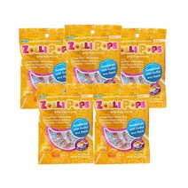 졸리팝 무설탕 막대사탕 40g, 5개, 오렌지맛