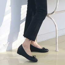 벨라노이 둥근코 귀염 리본 발편한 웨지형 플랫 펌프스 5cm
