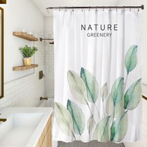 페어링 북유럽풍4 욕실 샤워 커튼 YL352 180 x 200 cm, 1개