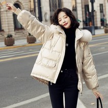 패션풀 여성용 메탈 퍼 후드 패딩 29063