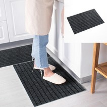 미끄럼방지 현관매트 60X40 그레이 베란다매트 신발털이개 더스트매트