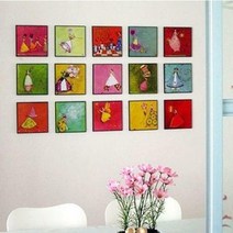 일러스트 미니액자 소녀액자, O