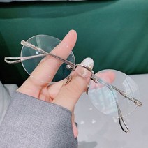 Ahora 무테 타원형 독서 안경 여성 남성 컴퓨터 판독기 푸른 빛 차단 + 1.0 ~ 4.0