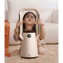 날개없는 전기히터열풍기 그래핀 가정용 에너지 절약 냉난방 욕실, 우유 커피색