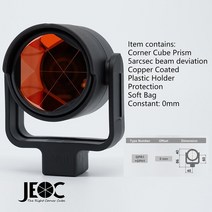 프리즘 유리판 유리관 JEOC GPR1 + 단순 반사 프리즘 라이카 토탈 스테이션 시스템 액세서리용 측량 지형, 한개옵션0
