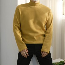하프넥 라떼 골지 옆트임 니트 (8color)