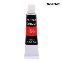 모자염색 패브릭 의류 염색 약 아크릴 페인트 색상 병 직물 의류 세트 가죽 DIY 안료가 풍부한 45ml 튜브, 22 scarlet