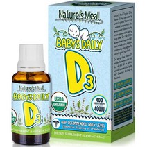 임산부비타민D 키즈 유기농비타민D Natureu2019s 식사 용 비타민 D 방울 체계 D3가 포함된 액체 1회 제공량당 400IU 무가향 14.5ml, 단일수량, 단일개당 용량/중량/정
