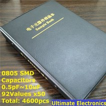 캐패시터 0805 SMD SMT 칩 커패시터 샘플 북 모듬 키트 92valuesx50pcs 4600pcs 0.5pF 10 미크로포맷