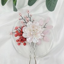 메리드 플라워 한복 뒤꽂이 셀프 웨딩 올림머리 비녀