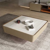 거실 사각테이블 쇼파 좌식 커피 테이블 부부테이블, 커피 100x100cm 루카화이트슬레이트