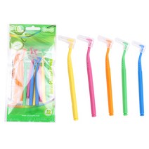 치면착색제 교정용왁스 치과용 고리 유아 아기치실 10pcs 0.6-1.0mm 성인 치간 브러시 치아 사이 청소 치실 이쑤시개 구강 관리 도구 치과 교정 치아 브러쉬, 다중, 10개