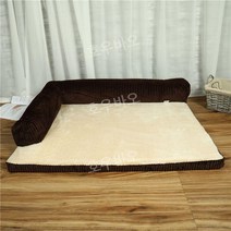 애견 방석 사계절 강아지 부드러운 대형 둥지 집 쿠션 침대 패드, 브라운