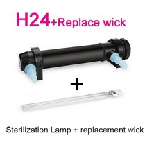 JEBO 220 ~ 240V 5W 36W UV 살균기 램프 수족관 연못 물고기 탱크 자외선 필터 Clarifier 용 라이트 워터 클리너, 24W and replace wick_one size